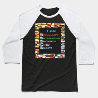 I Am BOOKS: Unique Gifts for Book Lovers & Book Club Members Baseball T-Shirt